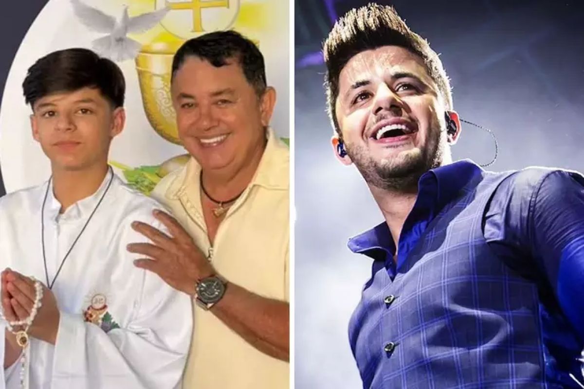 FILHO DE CRISTIANO ARAÚJO FAZ 1ª COMUNHÃO E IMPRESSIONA PELA SEMELHANÇA COM O PAI