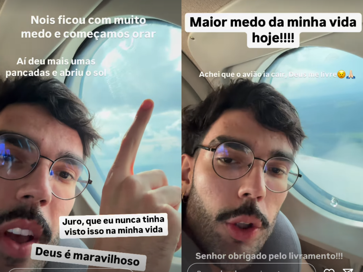 Luan Pereira relata susto com turbulência em jato: “Achei que ia morrer”